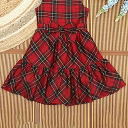 The Lion and The Fish Checked Fit & Flare Dress-52