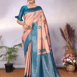 Shriyangan Woven Design Zari Pure Silk Kanjeevaram Saree-image-74