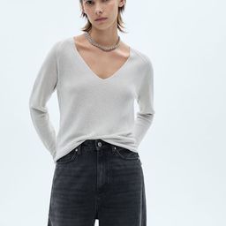 MANGO V-Neck Partywear Sweater-image-39