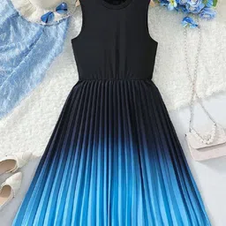 BAESD Girls Tie and Dye Print Fit & Flare Maxi Dress-image-82