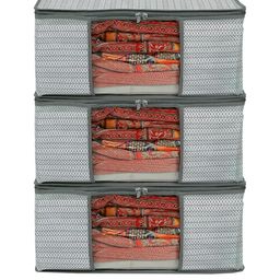 AMAK INC Grey Fabric Multi-Utility Wardrobe Organisers-picture-27