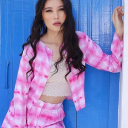 Sera Women Checked Crop Shrug-18