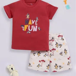 BABY GO Boys Printed T-shirt with Shorts-image-94