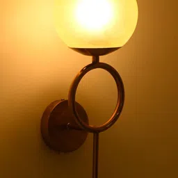 SOMIL Yellow Printed Glass Cylinder Shaped Wall Lamp-image-31