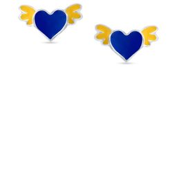 Nipura 925 Sterling Silver Rhodium Plated Heart Shaped Studs image 5