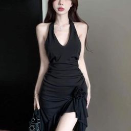 StyleCast Women Halter Neck Ruffled Bodycon Mini Dress-image-27