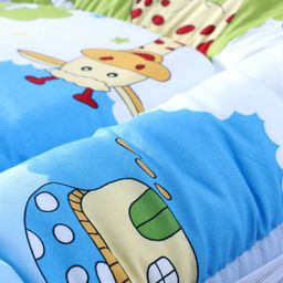 Babyhug Cotton Bedding Set with Mosquito Net Jungle Print - Blue image 5