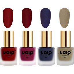 VOLO Set Of 4 Velvet Matte Nail Polish - 8 ml Each - 22 - 25 - 31 - 37-17