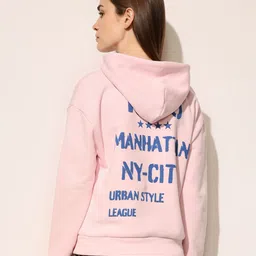 ONLY Women Typography Printed Hooded Pullover Sweatshirt-image-88