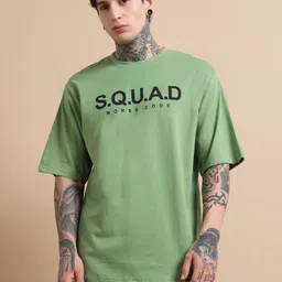 MORSE CODE Typography Printed Drop-Shoulder Sleeves Pure Cotton Oversized T-shirt-21
