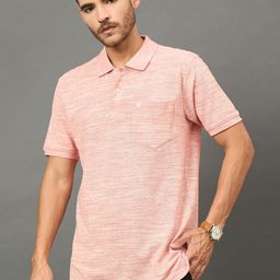 Club York Men Cotton Striped Polo Collar T-shirt-image-93