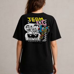 Anikmart Women Dri-FIT Graphic Printed Round Neck Cotton Oversized T-shirt-image-56