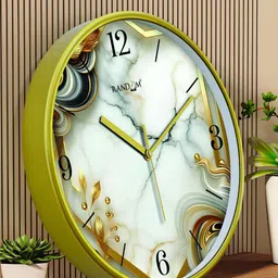 RANDOM White & Green Printed Analogue Contemporary Wall Clock-picture-24