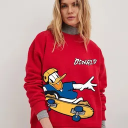 RAYACLOSET Women Graphic Printed Oversized Sweatshirt-image-66