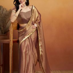 RACHNA Solid Embellished Saree-image-26