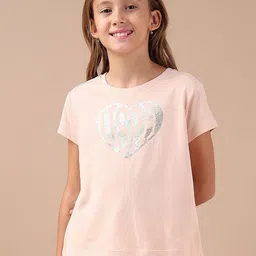 U.S. Polo Assn. Kids Girls Typography Printed Round Neck Relaxed Fit T-shirt-image-99