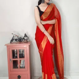 KALINI Zari Poly Georgette Ready to Wear Saree-picture-32