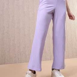 Technosport Women Cubic Melange Relaxed Fit Track Pants With Double Cool image 3