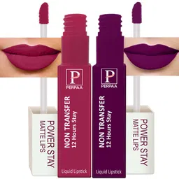 PERPAA Set of 2 Power Stay Non-Transfer Liquid Matte Lipstick 5ml - Shades 10 & 03-8