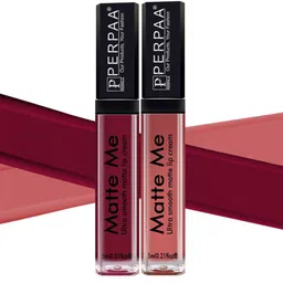 PERPAA Set Of 2 Matte Me One Stroke Ultra Smooth Matte Lipstick 5ml Each - Shade 109 & 121-43