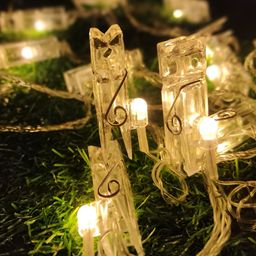 SPARK WORLD Yellow Photo Clip String Lights image 5