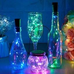 SPARK WORLD Red & Green Rice Shaped Cork Fairy String Light image 2