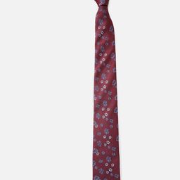 Louis Philippe Men Maroon & Blue Woven Design Broad Tie-image-84