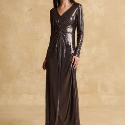 Kazo Satin A-Line Maxi Dress-image-17