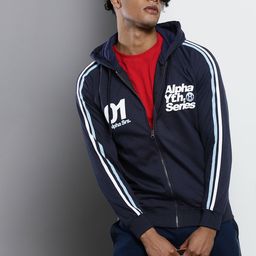 The Indian Garage Co Men Grey Hooded Sweatshirt-image-58