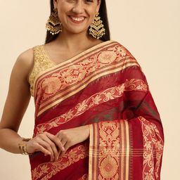 DESH BIDESH Woven Design Pure Cotton Taant Saree-picture-22