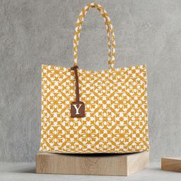 yelloe Women Yellow Floral Printed Shoppers Shoulder Bag-image-94