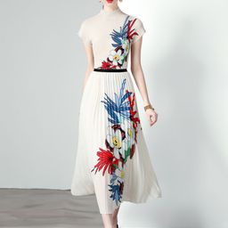 JC Collection Printed Top & Skirt Co-Ords Set-image-40