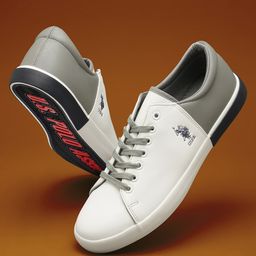 U.S. Polo Assn. Men White & Grey Sneakers-37