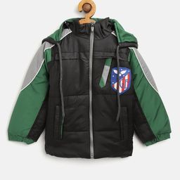GAME BEGINS Boys Black Solid Jacket-image-50