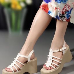 Carlton London Women Open Toe Wedge Heel Sandals-44