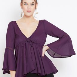 U&F Purple Cinched Waist Top-image-14