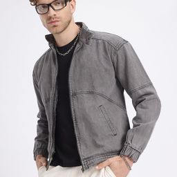 glitchez Timeless Threads Stand Collar Denim Jacket-13