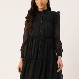 Rue Collection Ruffled Chiffon A-Line Dress-image-71