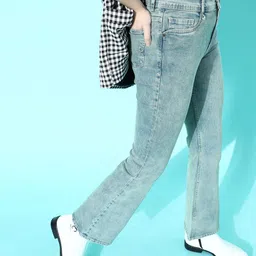 Roadster Women Blue High-Rise Flared Stretchable Jeans-image-122