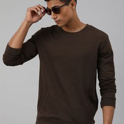 Huetrap Men Solid Knitted Sweatshirt-image-85