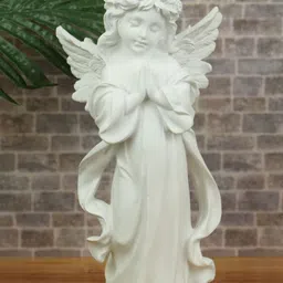 TIED RIBBONS White Angel with Wings Figurine Showpiece-image-57