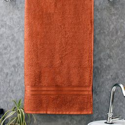 Home Fresh orange Solid Pure Cotton 400 GSM Bath Towel-35