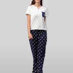PRETTY LOVING THING Women Women Blue & White Night suit-image-33