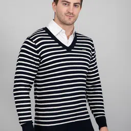 GODFREY Men Acrylic Striped Pullover-image-66