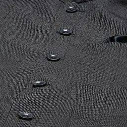 ESSAS club Men Checked Nehru Jacket with Pocket Square image 4