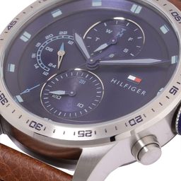 Tommy Hilfiger Men Solid Dial & Leather Textured Analogue Multi Function Watch TH1791807W image 4