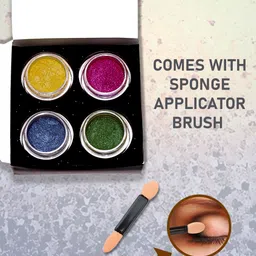 PRIVIU Set of 4 Power Shimmer Eyeshadow - Cosmic Queen image 2
