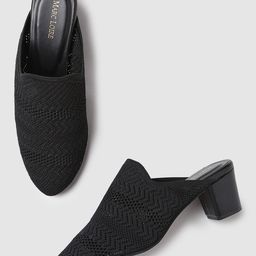 Marc Loire Textured Block Heel Mules-image-66