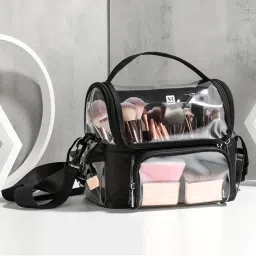 NFI Essentials Black Storage Makeup Cosmetic Jewellery Box Organizer (M)-picture-4