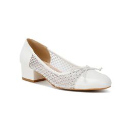 London Rag Mesh Ballerina Pumps - White-picture-19